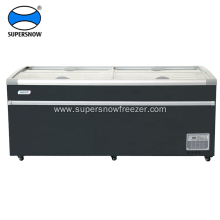 Glass top ice cream display freezer for sale